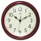 Infinity Instruments Nostalgic 9.5 in. Plastic Clock - Red 20306RD-4544 - alternate 1